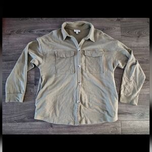 Petal Dew olive green women's button down size L